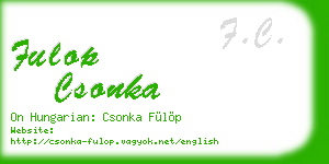 fulop csonka business card
